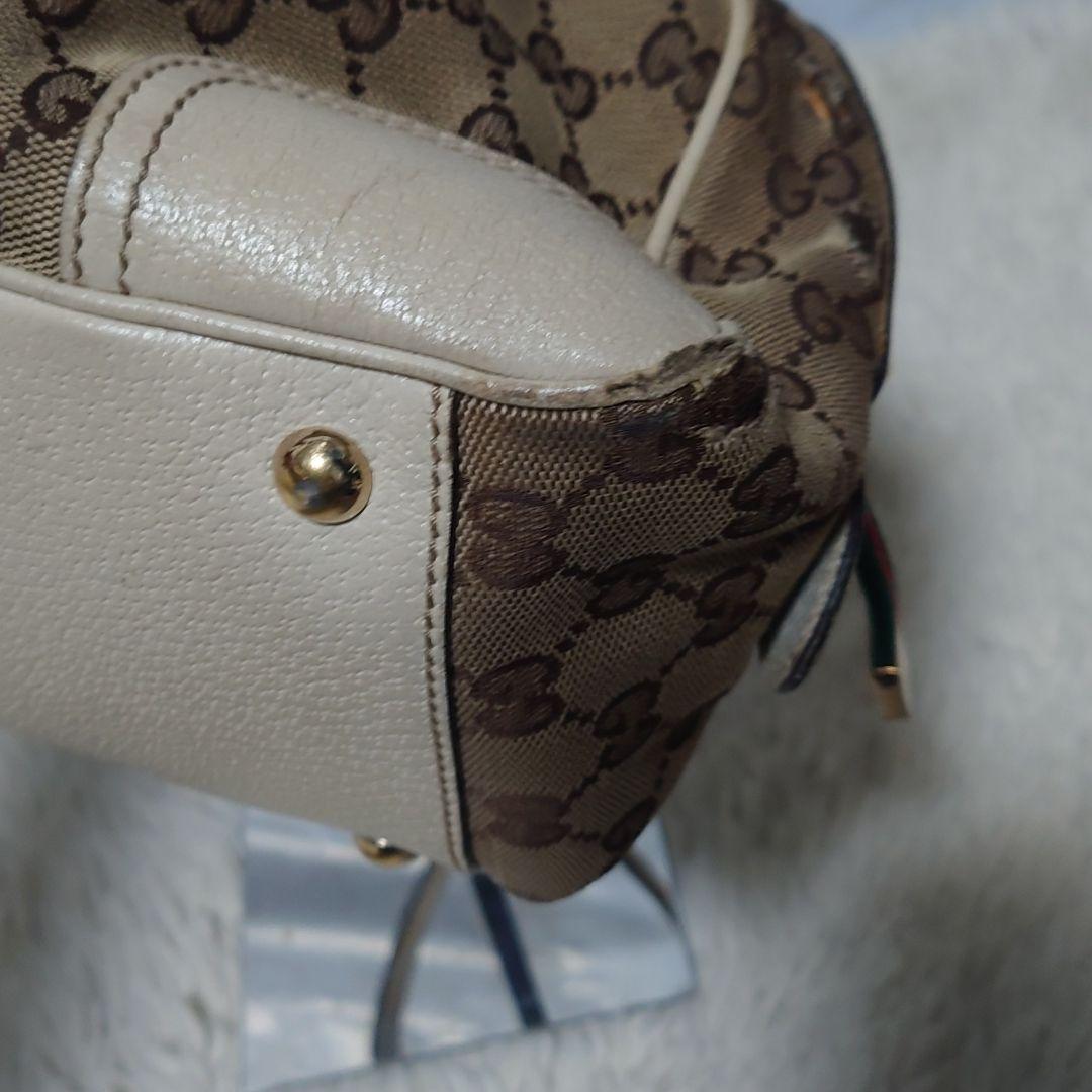 【希少】GUCCI ミニボストンバッグ GG柄 シェリーラインリボン プリンシー