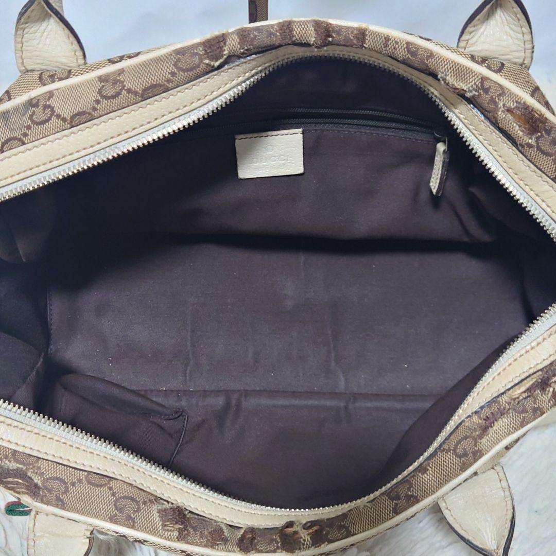 【希少】GUCCI ミニボストンバッグ GG柄 シェリーラインリボン プリンシー