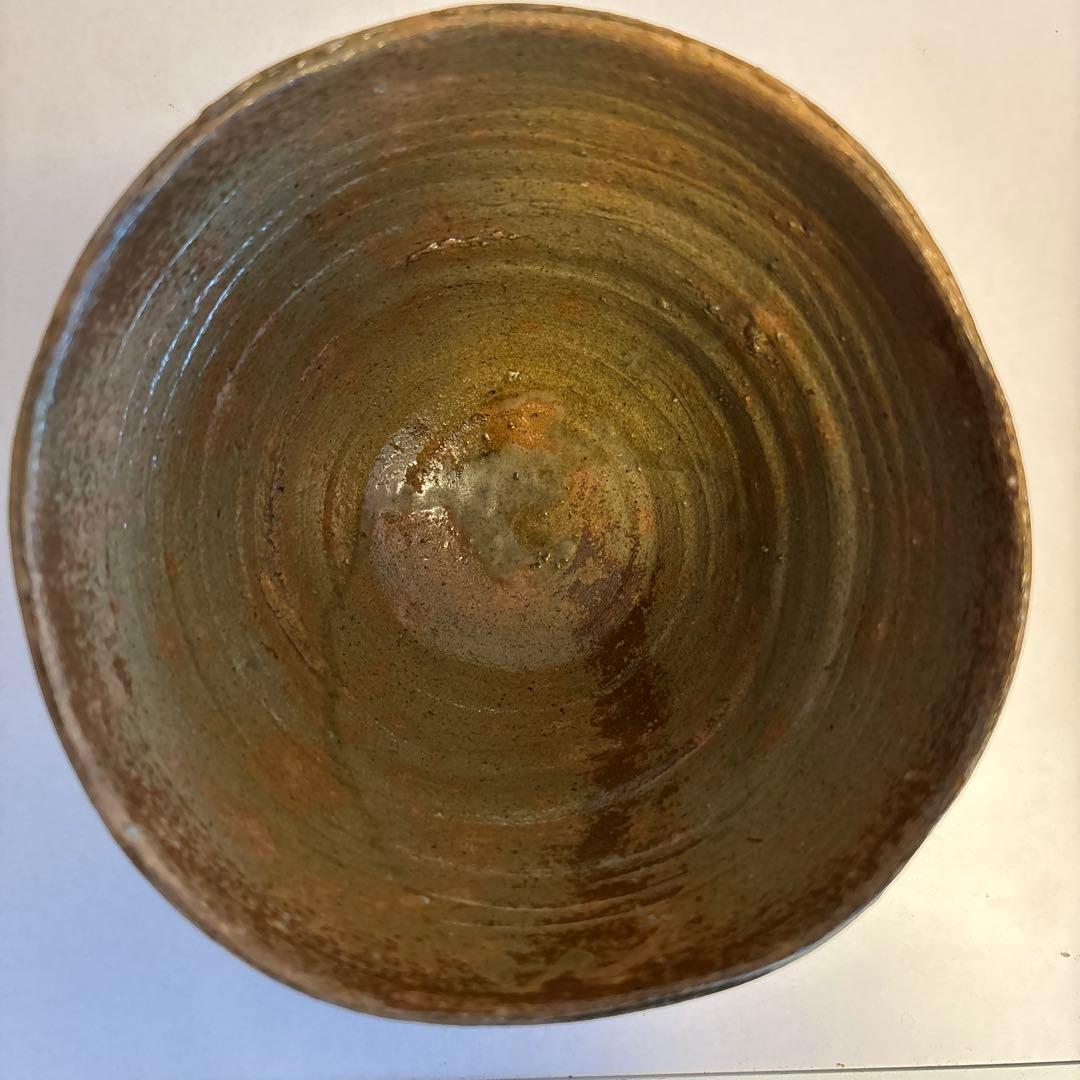 陶器 茶碗 茶色 広口 木箱付き