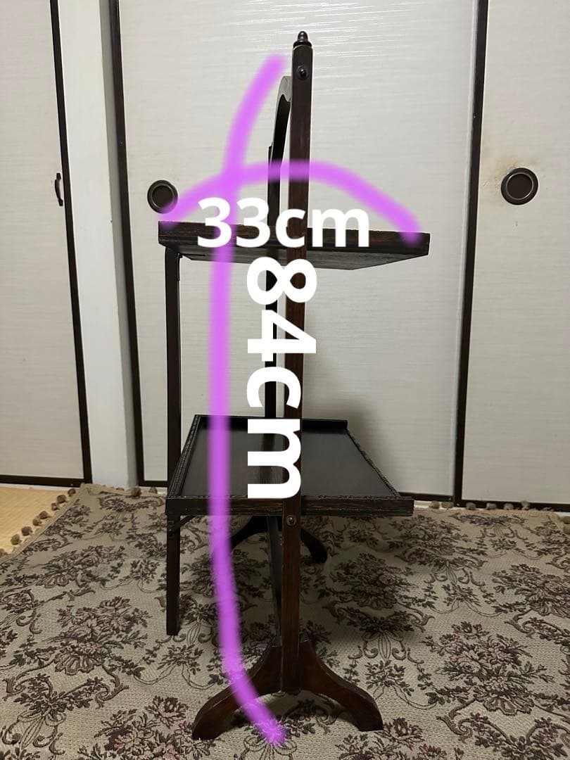 イギリス　アンティーク　ケーキスタンド　アフタヌーンティー　折りたたみ式