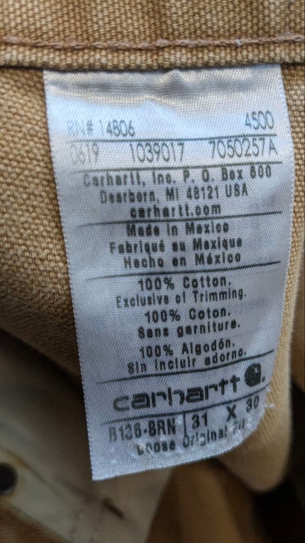 【US古着】Carhartt ダブルニー フェード 雰囲気◎ 31×30 ボロ
