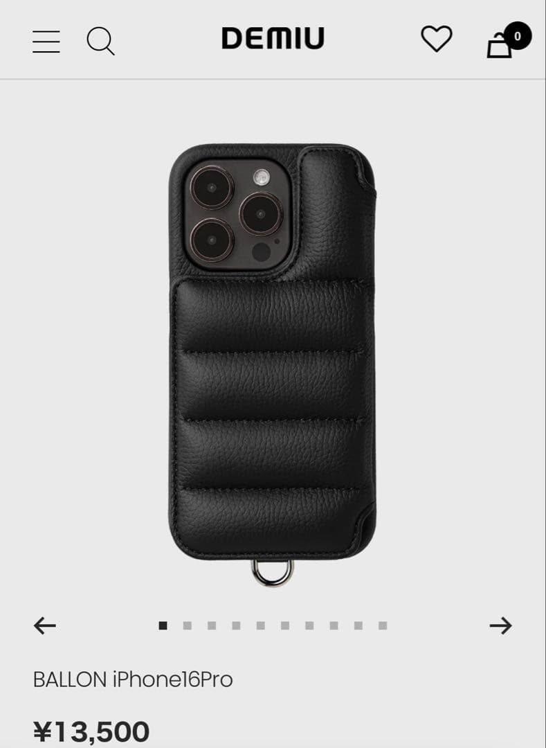 【新品】DEMIU デミュウ iPhone16pro スマホケース ストラップ