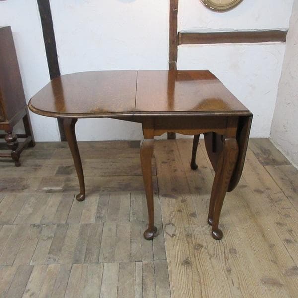 イギリス アンティーク 家具 バタフライテーブル ダイニング 猫脚 6920d
