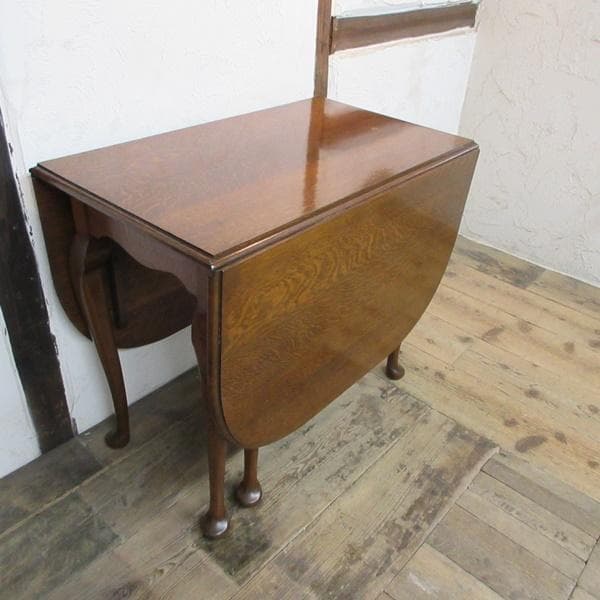 イギリス アンティーク 家具 バタフライテーブル ダイニング 猫脚 6920d