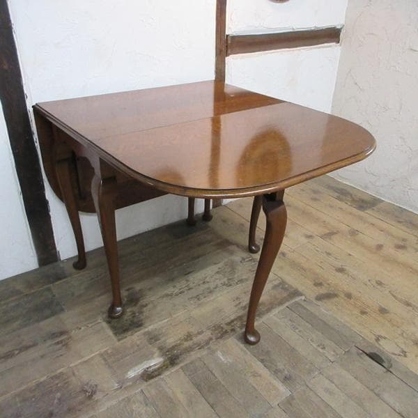イギリス アンティーク 家具 バタフライテーブル ダイニング 猫脚 6920d