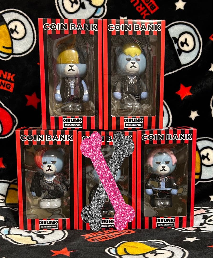 ✨♦️3⚛️BIGBANG KRUNK× ローソン限定バンク 貯金箱 4個