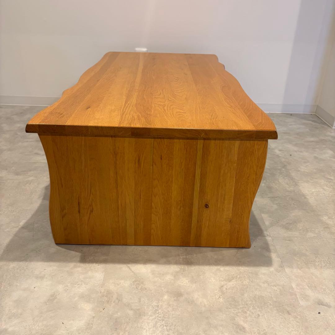 起立木工　ローテーブル　センターテーブル　机　ナラ天然木