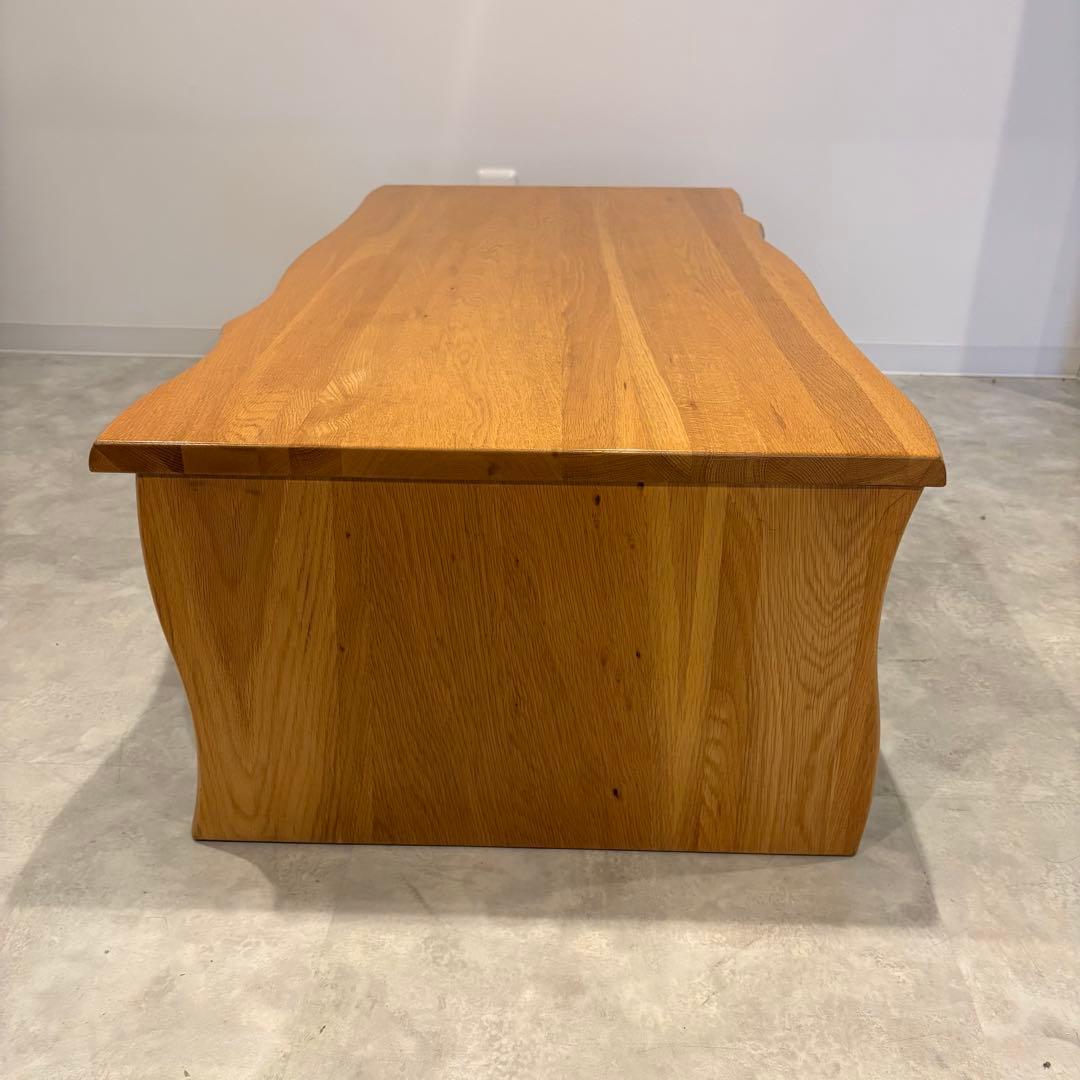 起立木工　ローテーブル　センターテーブル　机　ナラ天然木