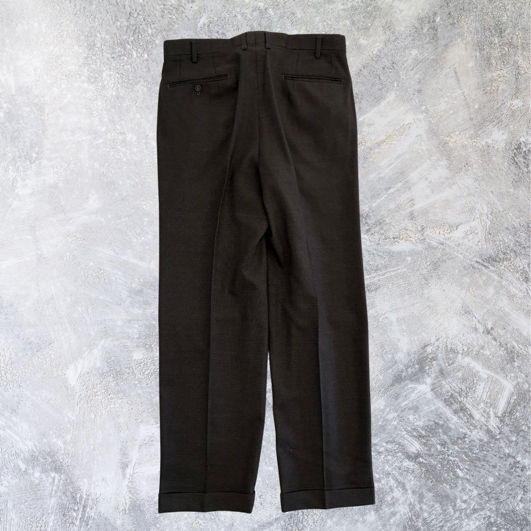 スーツセットアップ ダブルブレスト 3B ダークブラウン ウール混 成人式