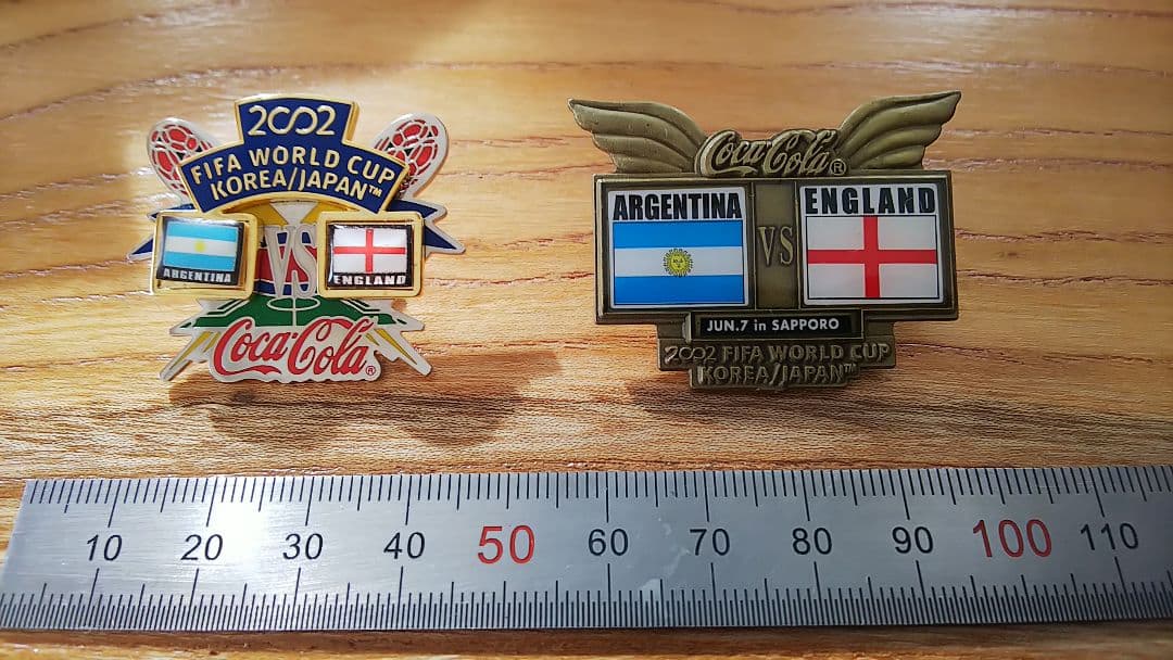 2002ワールドカップ コカ・コーラ アルゼンチンxイングランドマッチデーピン