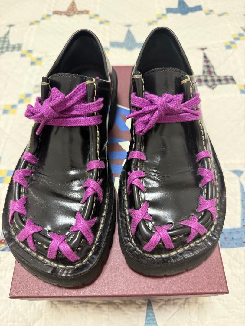 camperlab eki カンペールラボ ダービーシューズ 黒 紫 40