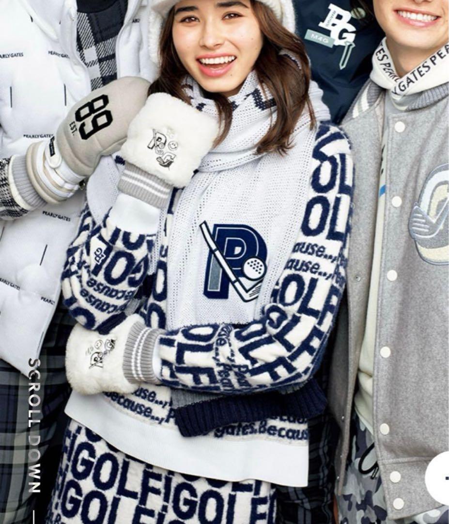 新品　パーリーゲイツ　パーカー　ニット　スカート　ウール　ウエストゴム　サイズ2