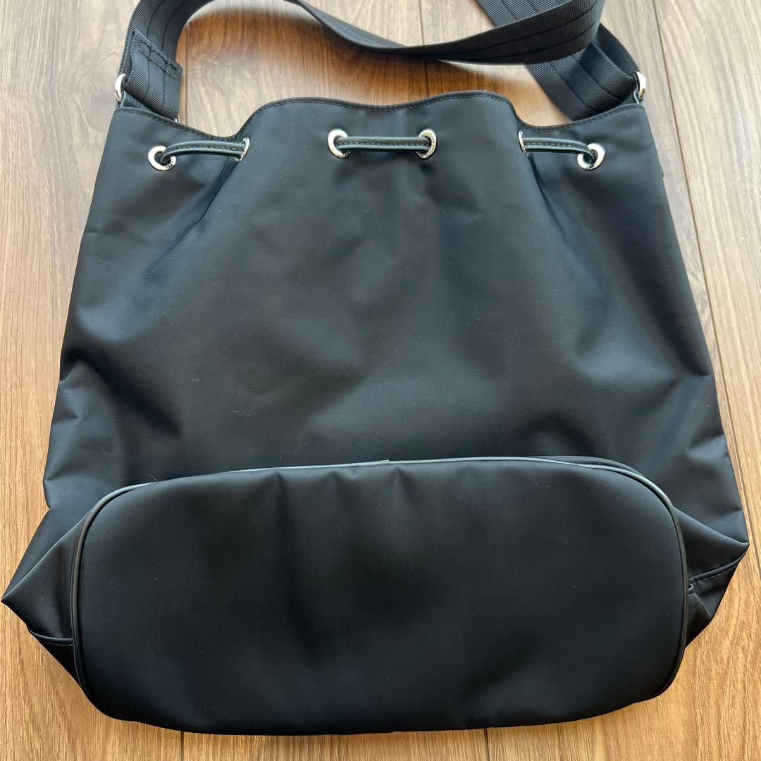 LONGCHAMP ブラック 巾着バッグ