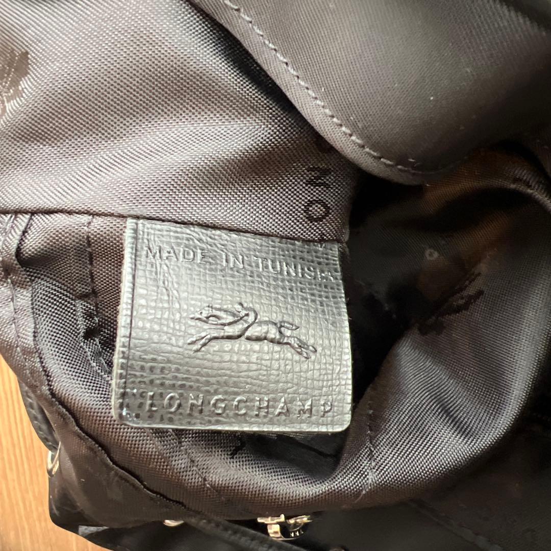 LONGCHAMP ブラック 巾着バッグ