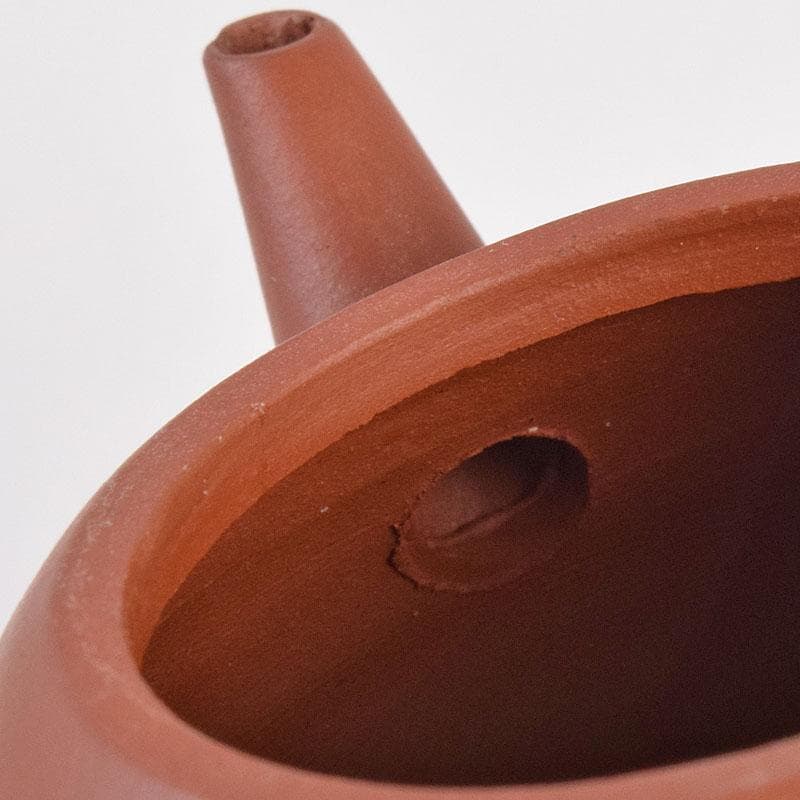 中国　中国宣興銘　紫砂　朱泥　急須　茶壷　一對　V　R8965