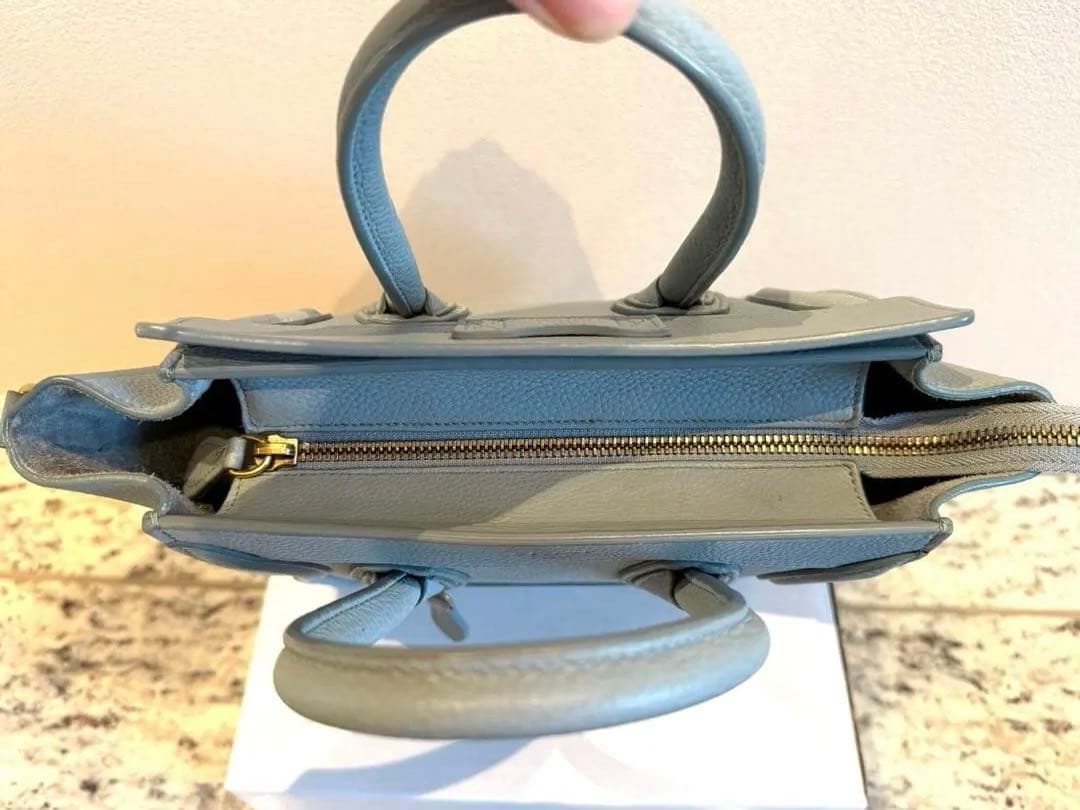 【artk】CELINE セリーヌ ラゲージ ナノ ライトブルー