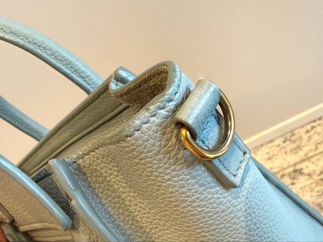 【artk】CELINE セリーヌ ラゲージ ナノ ライトブルー