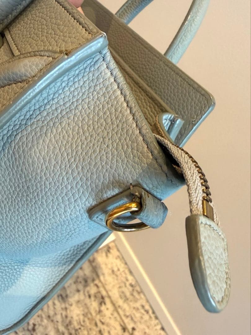 【artk】CELINE セリーヌ ラゲージ ナノ ライトブルー