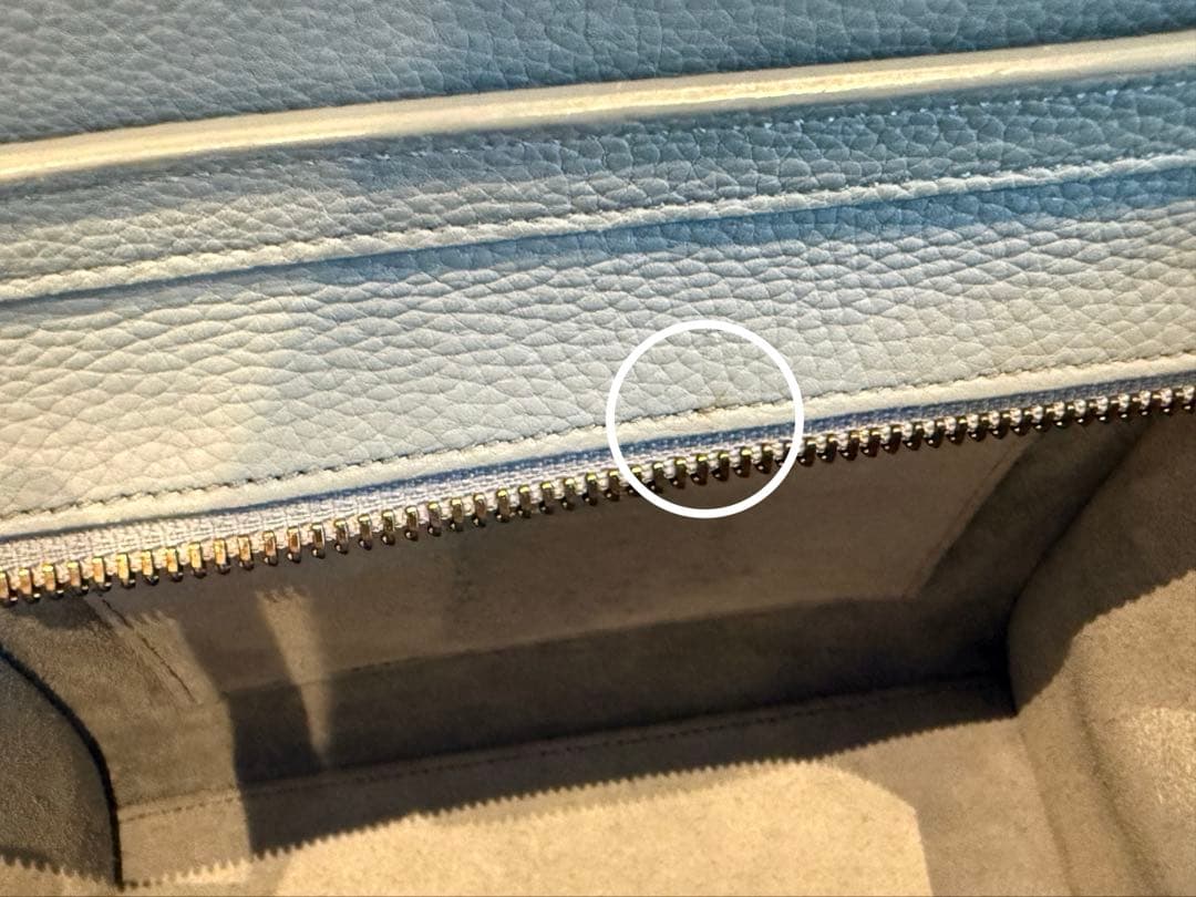 【artk】CELINE セリーヌ ラゲージ ナノ ライトブルー