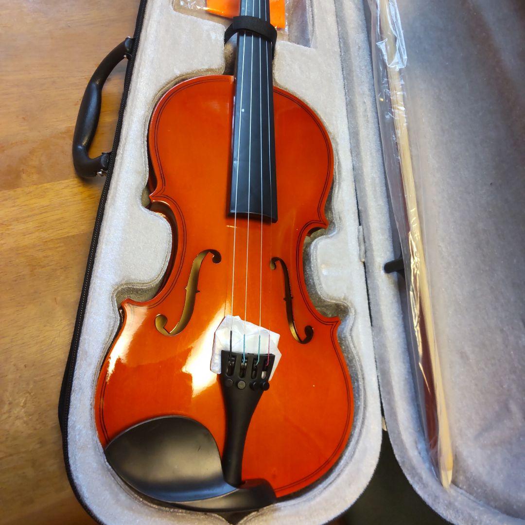 新品！格安！オレンジ色のバイオリン 本体 4/4フルサイズ