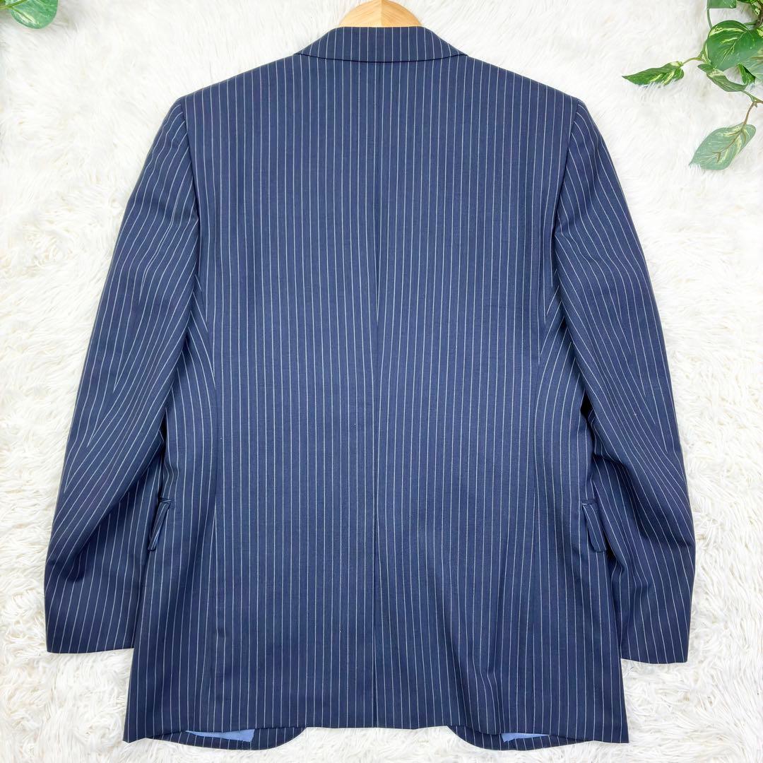 美品　マリオバレンチノ　メリノウール　スーツセットアップ　XL　ネイビー