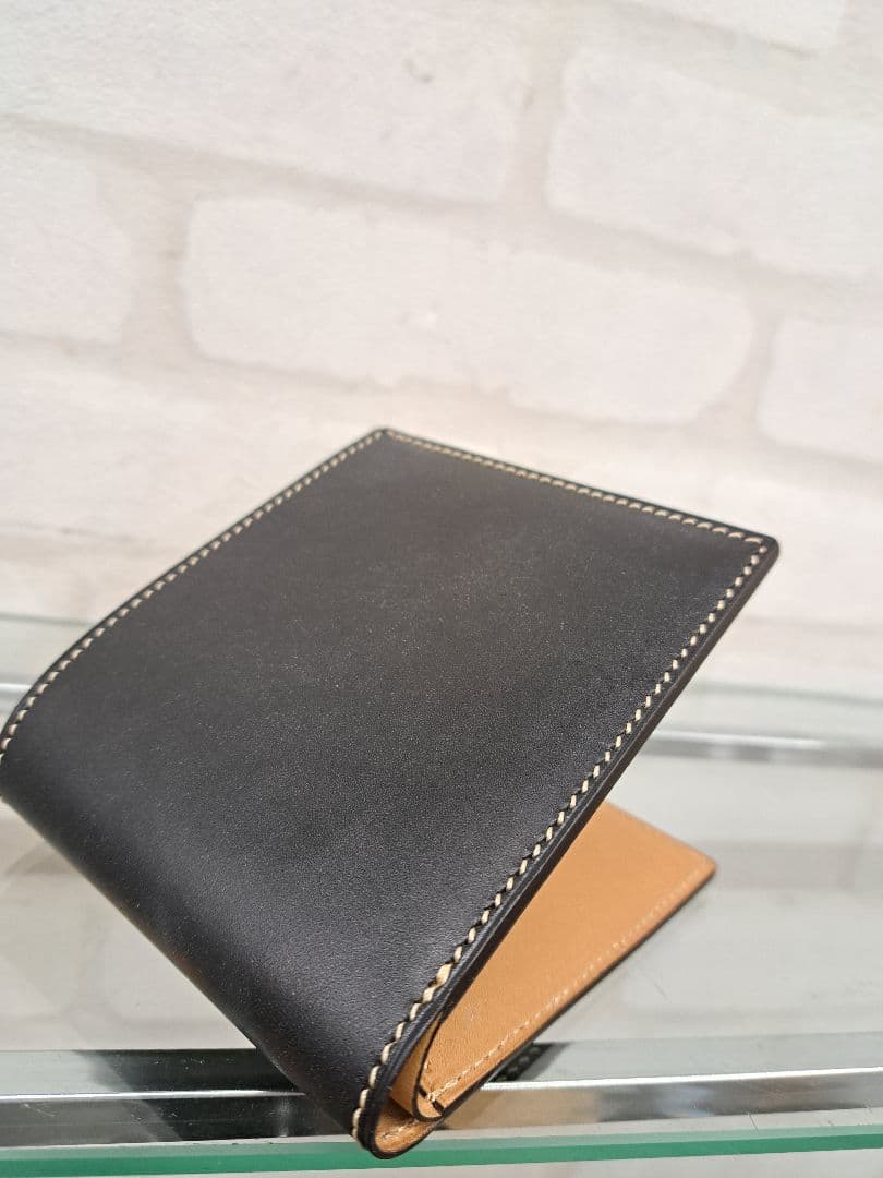 り　万双 ブライドル レザー 二つ折り財布