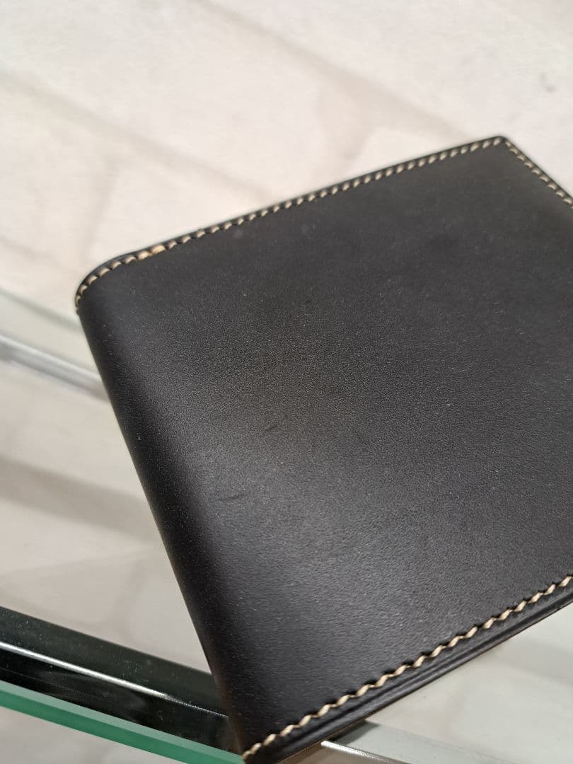 り　万双 ブライドル レザー 二つ折り財布