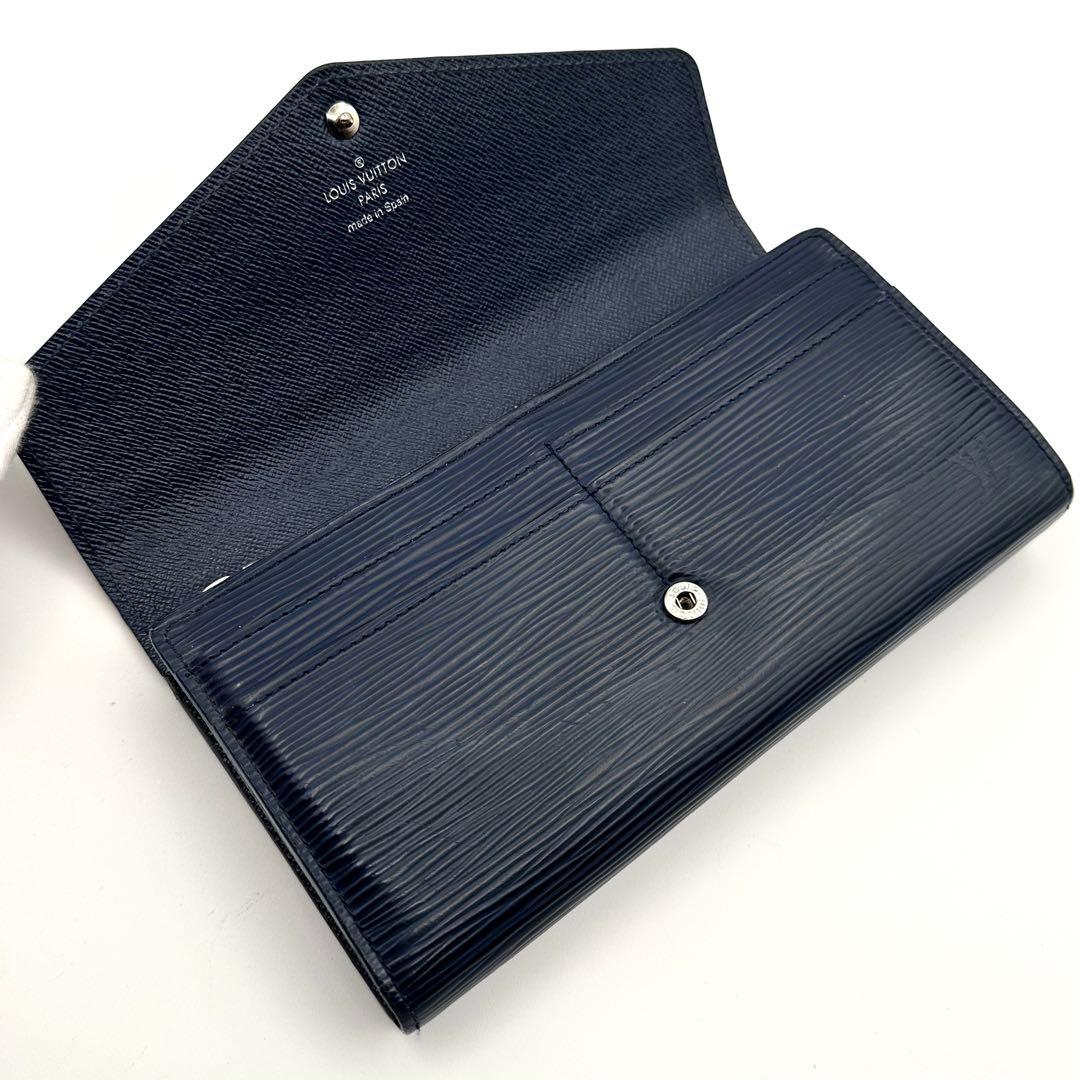 【極美品】ルイヴィトン エピ 新型ポルトフォイユ サラ 長財布 アンディゴブルー