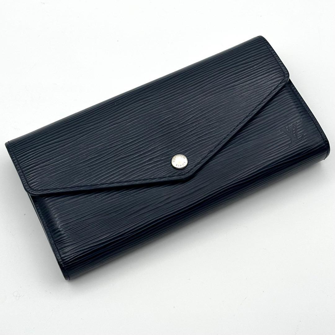 【極美品】ルイヴィトン エピ 新型ポルトフォイユ サラ 長財布 アンディゴブルー