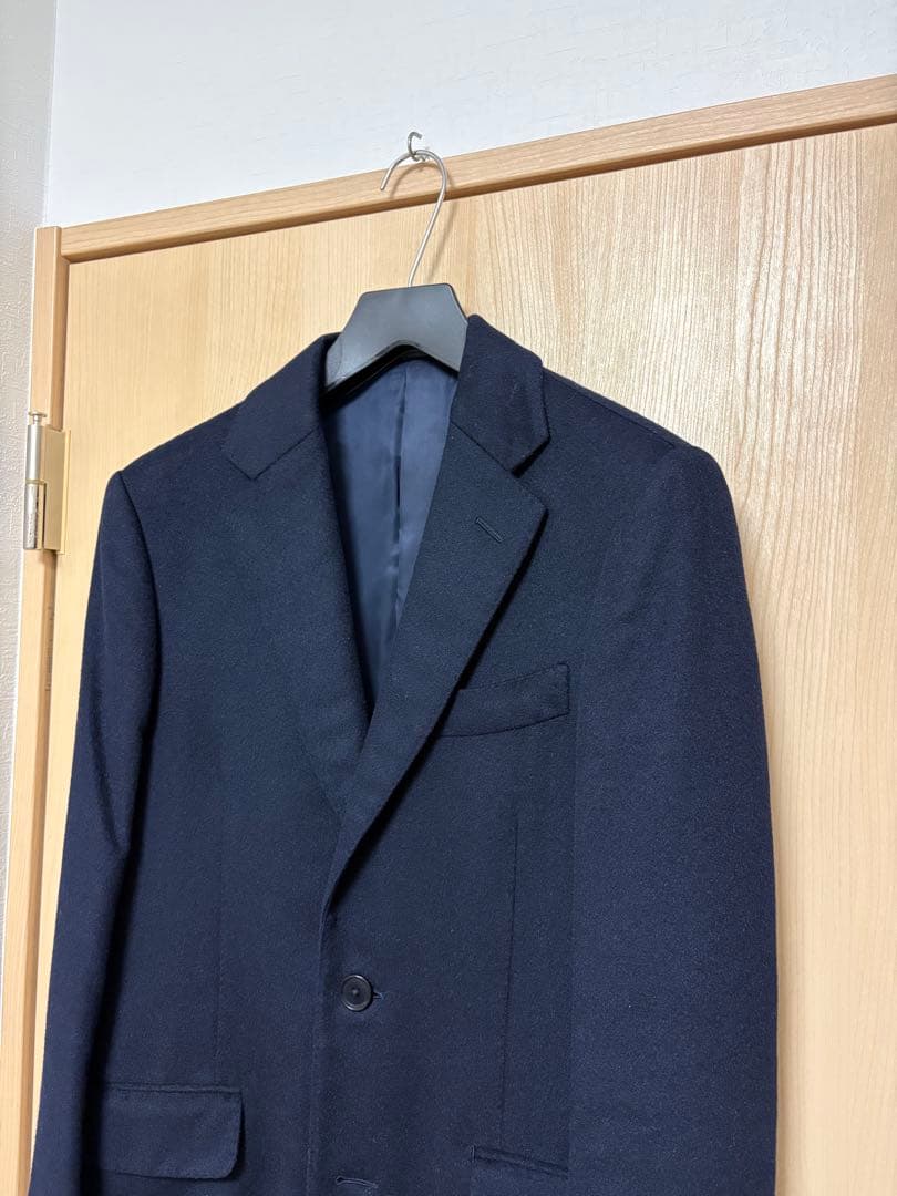 カシミア チェスターコート ネイビー TOMORROWLAND 44