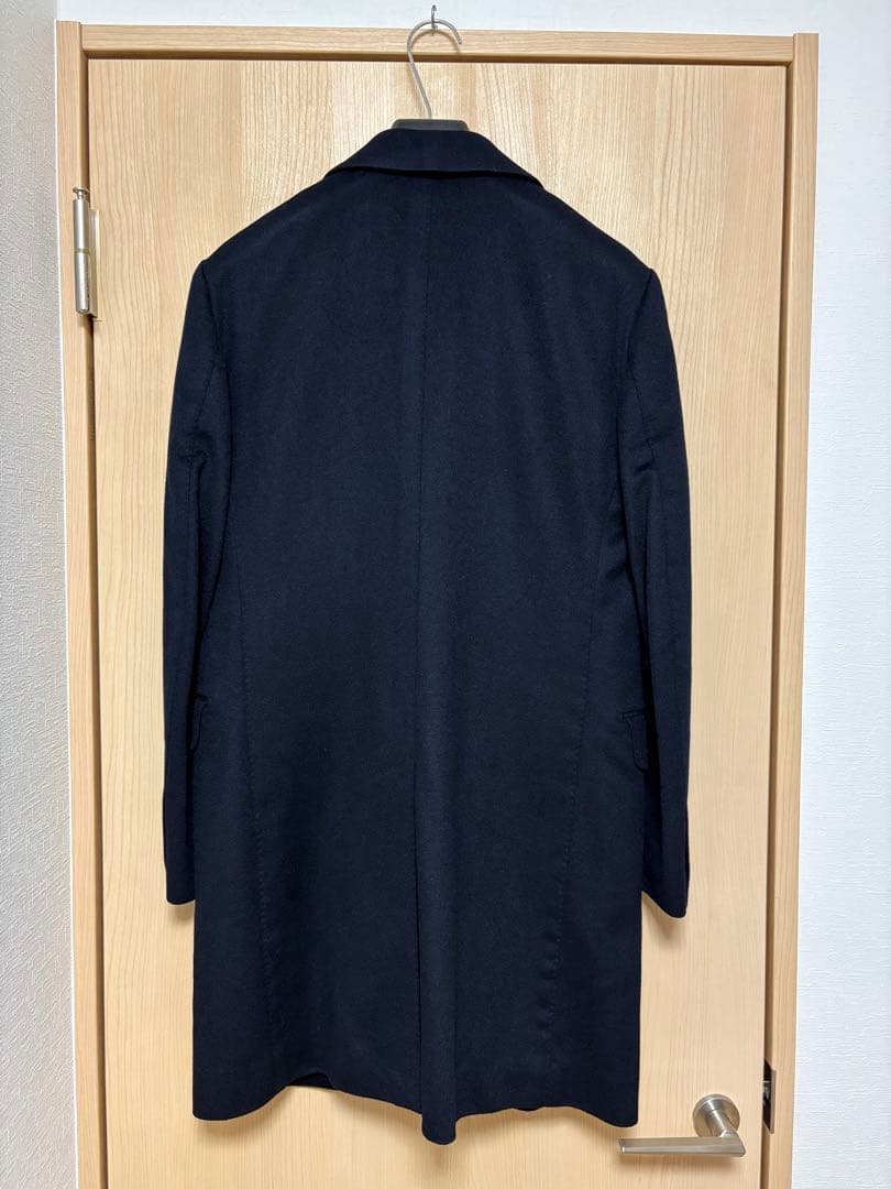 カシミア チェスターコート ネイビー TOMORROWLAND 44