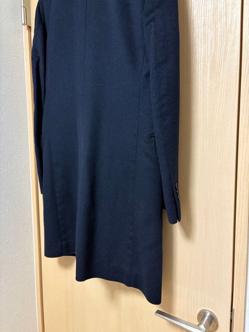 カシミア チェスターコート ネイビー TOMORROWLAND 44