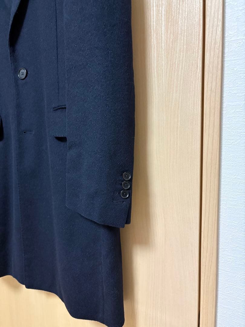 カシミア チェスターコート ネイビー TOMORROWLAND 44