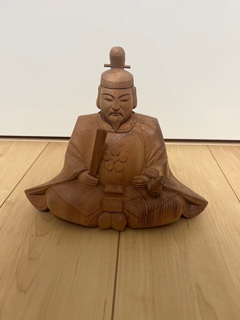 最終値下げ　菅原道真公　木彫り　欅材　天神様　学問の神様