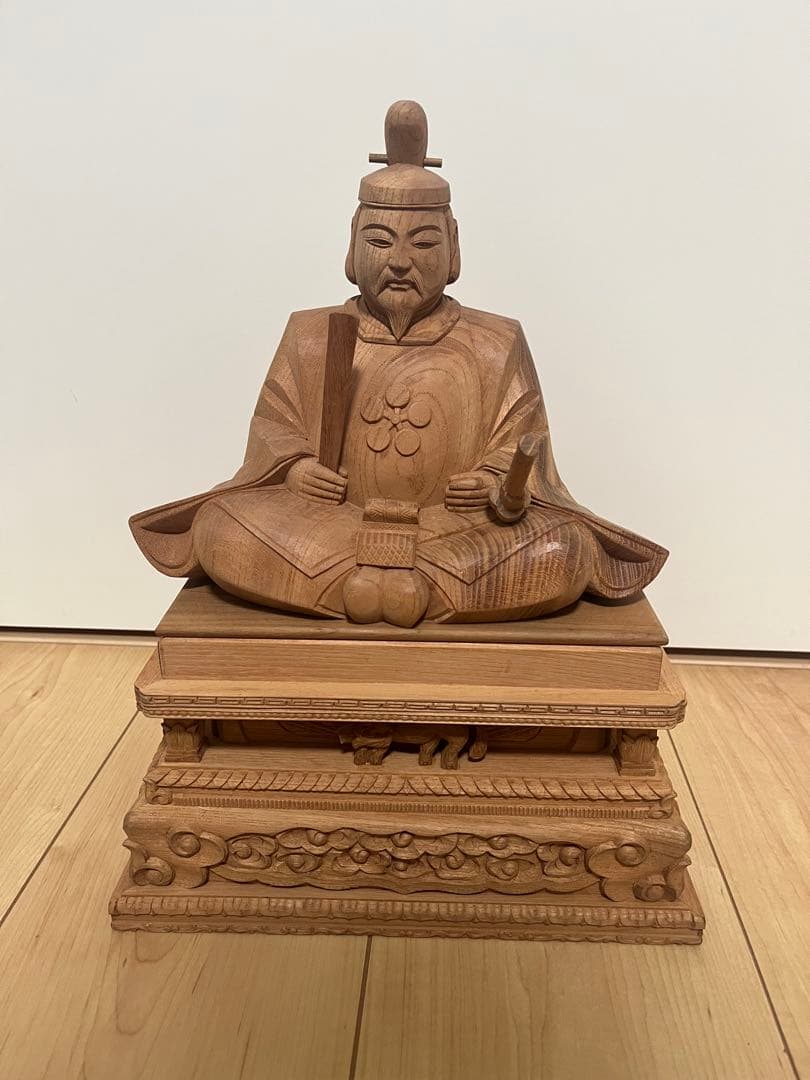 最終値下げ　菅原道真公　木彫り　欅材　天神様　学問の神様