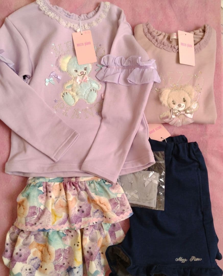 新品　未使用　メゾピアノ　トップス　キュロットパンツ　半ズボン　130　140