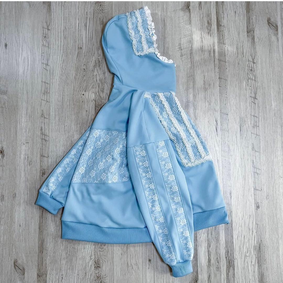 フリルレースジャージパーカー【satoi】