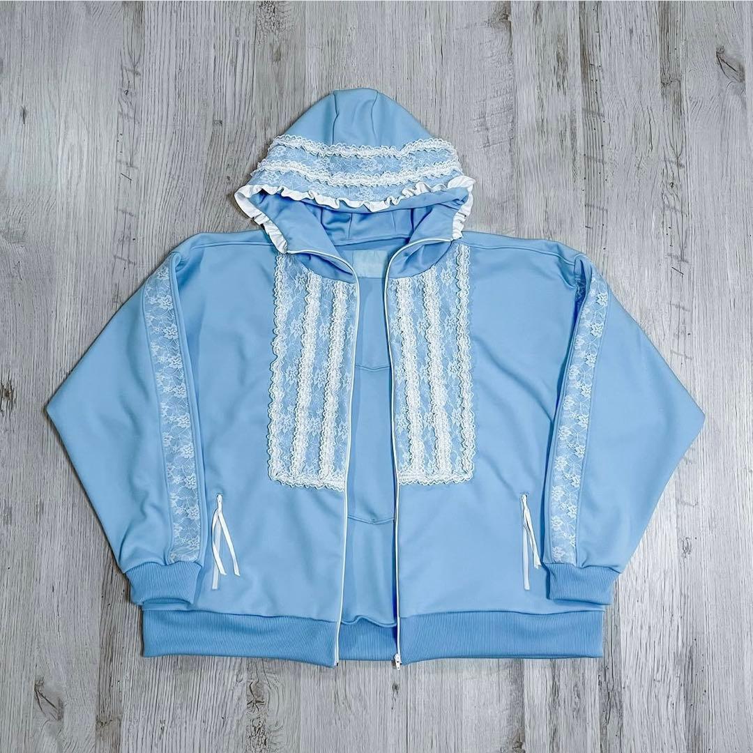 フリルレースジャージパーカー【satoi】