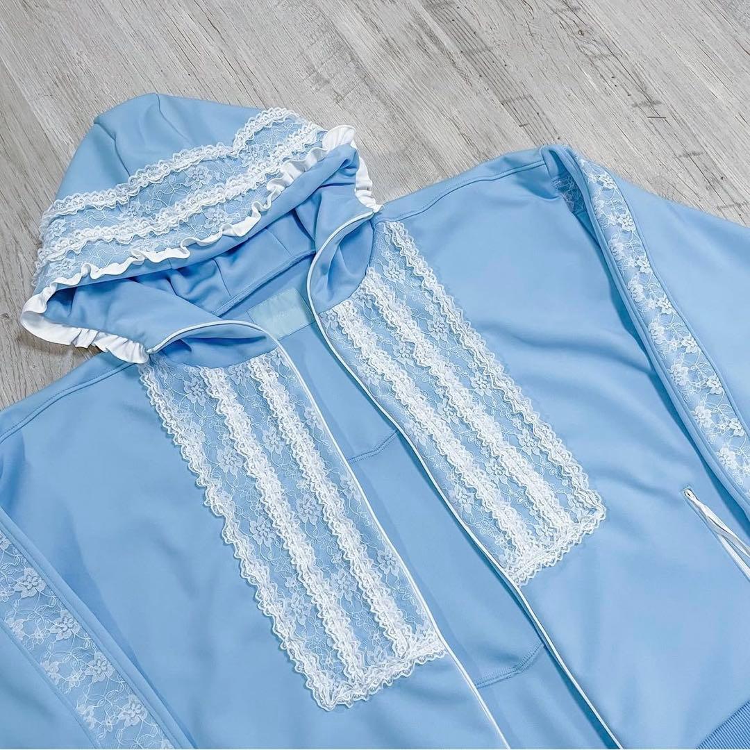 フリルレースジャージパーカー【satoi】