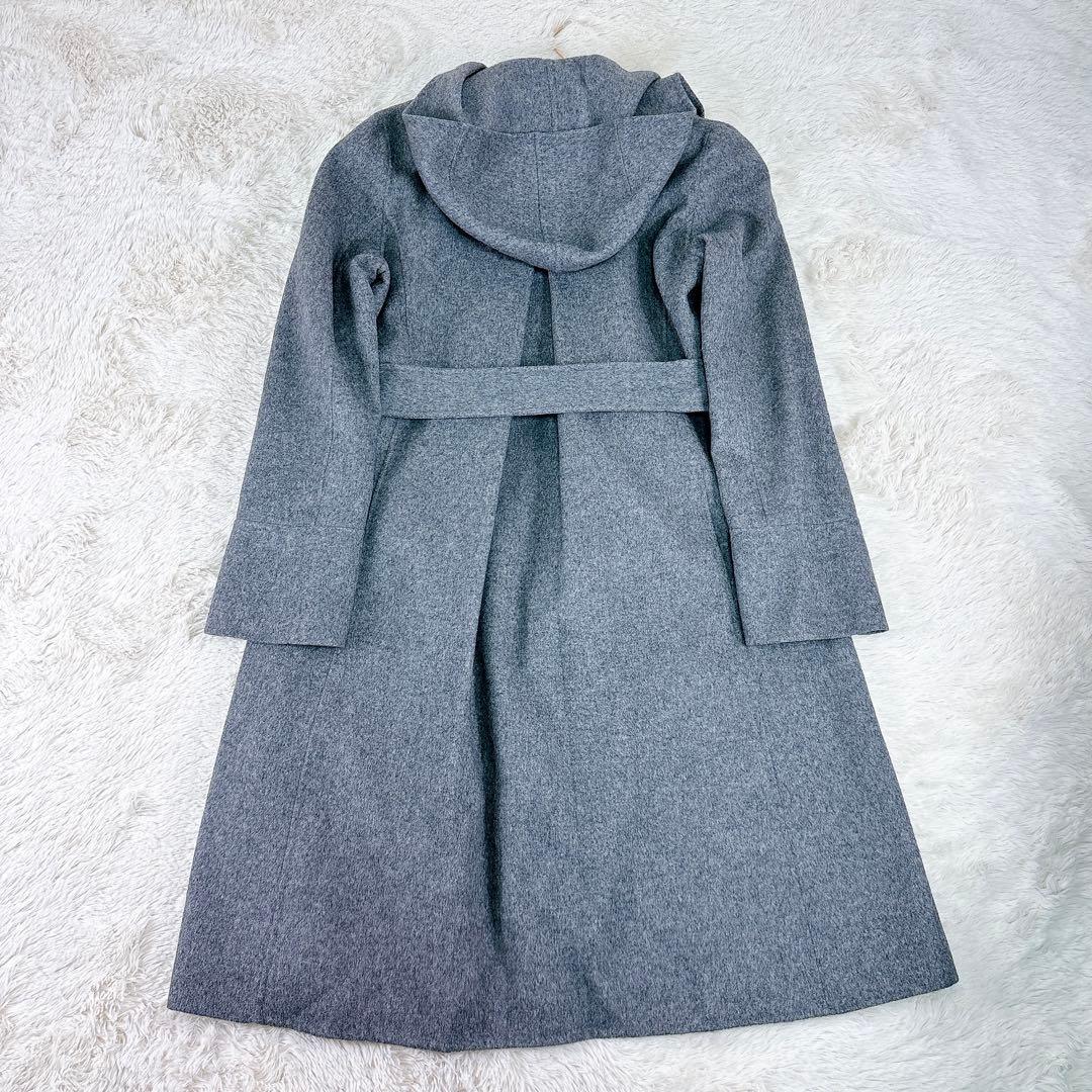 BALLSEY SEO フード付きコート　ロングコート 38 グレー　カシミア