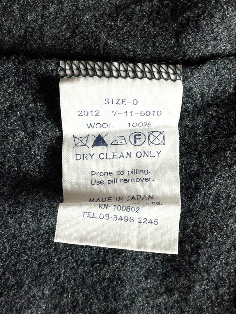 【45R】45rpm ウール100% フラワー刺繍 フロート縮絨ニットワンピース