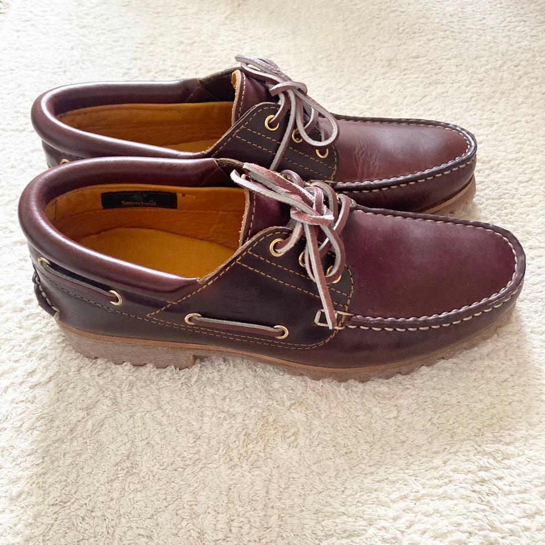 ティンバーランド　デッキ　シューズ　3eye 27.0 モカシン　ワイン