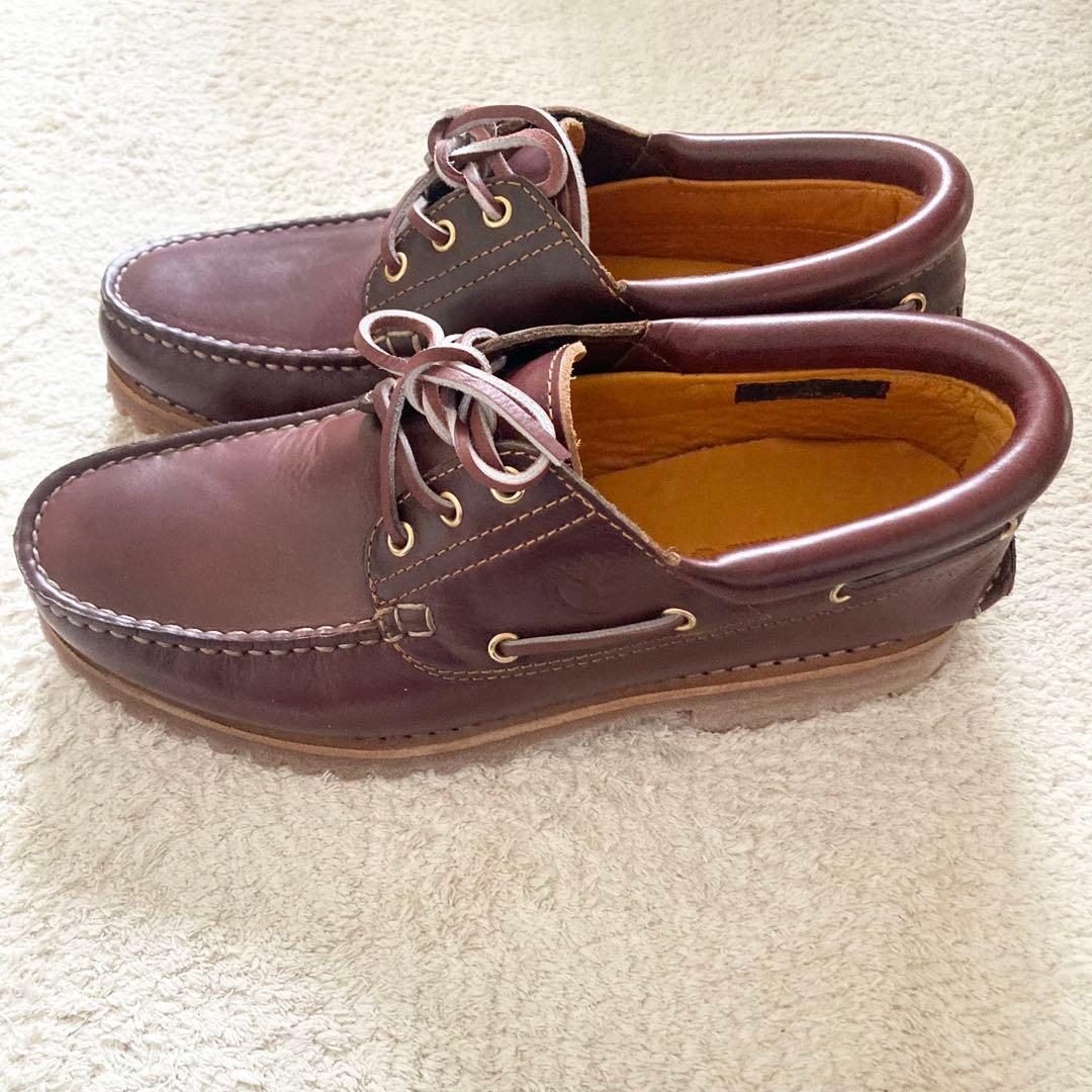 ティンバーランド　デッキ　シューズ　3eye 27.0 モカシン　ワイン