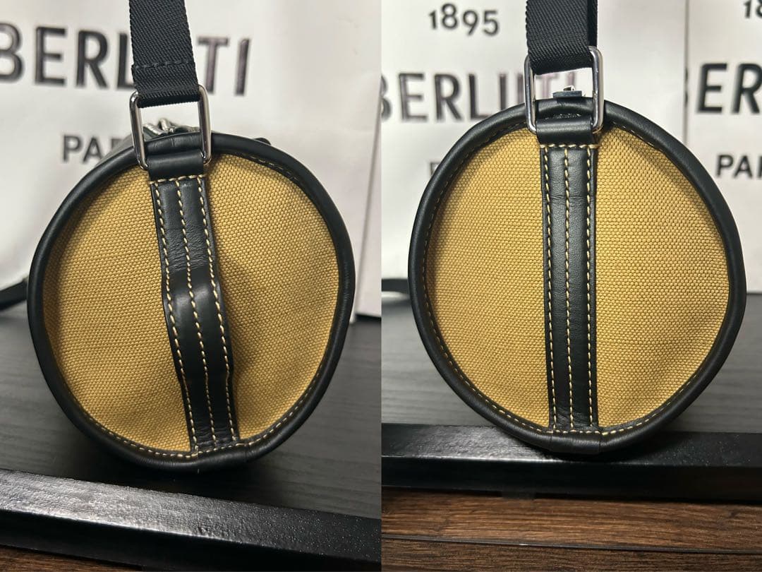 ほぼ新品　Berluti シグネチャー ドラム型 クロスボディ　ショルダーバッグ