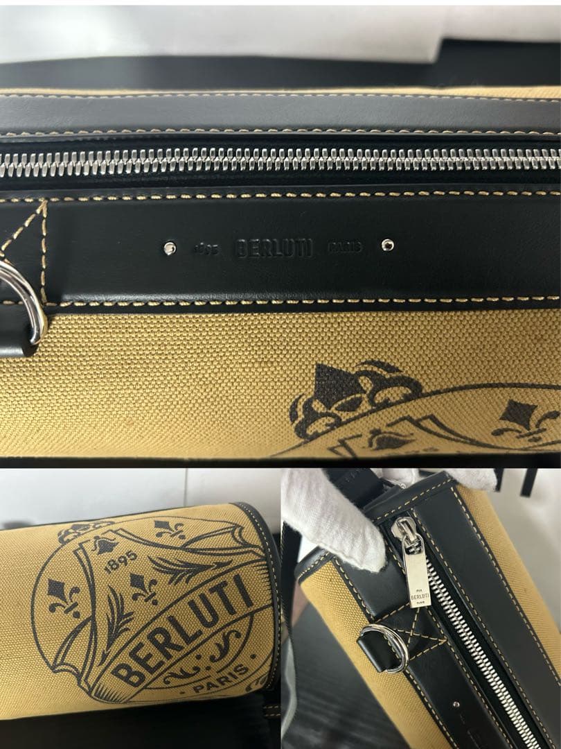 ほぼ新品　Berluti シグネチャー ドラム型 クロスボディ　ショルダーバッグ