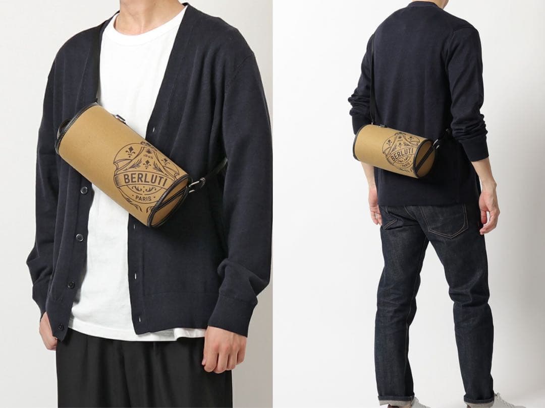 ほぼ新品　Berluti シグネチャー ドラム型 クロスボディ　ショルダーバッグ