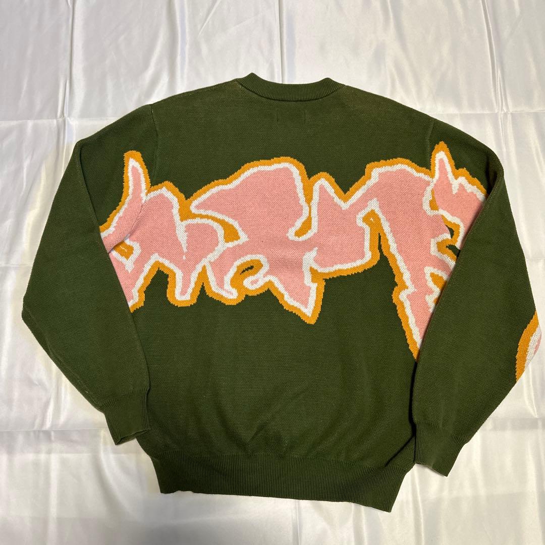 希少美品GOLFWANGゴルフワンセーター サイズM オリーブピンク