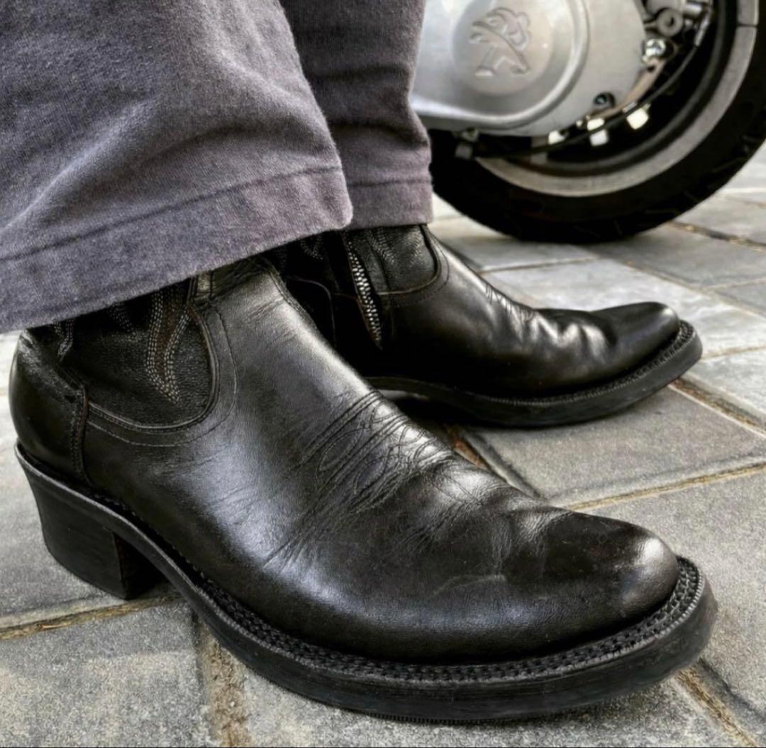 Flame Western Zip-up Heel Boot ブーツ