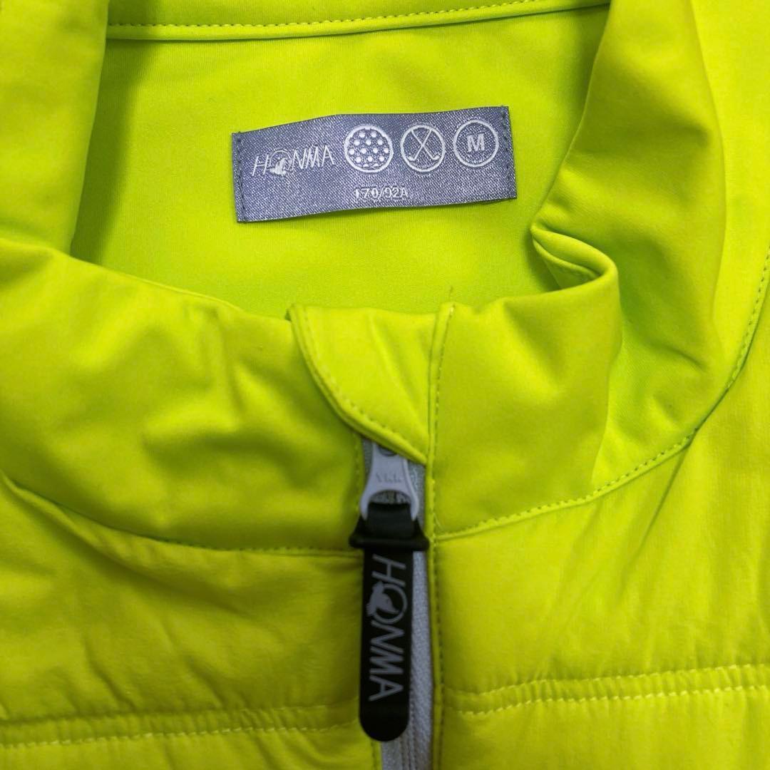 【美品】本間 HONMA ベスト中綿入ゴルフウェア Mメンズ黄golfGOLF