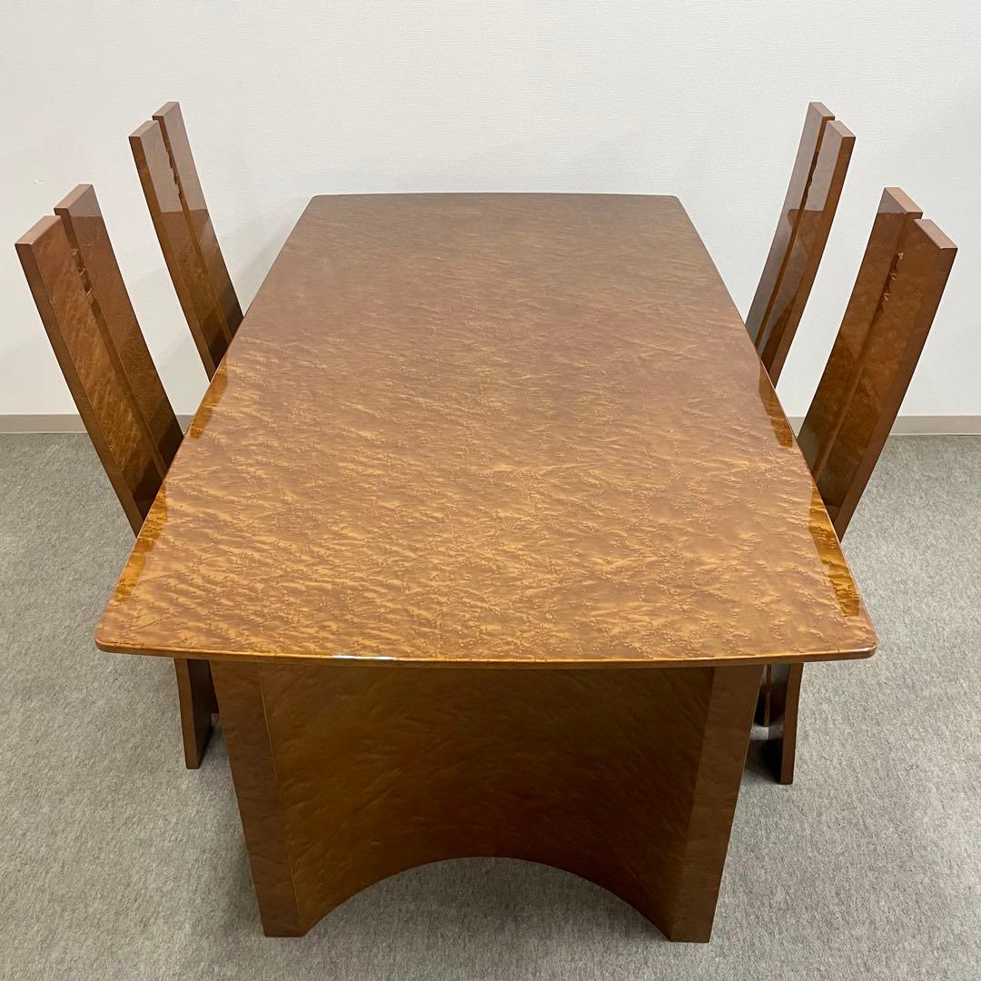 大塚家具【松創】(府中) ダイニングチェア \"バーズアイメイプル\" No.4